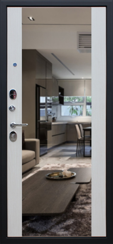 Стальная дверь Вектор с зеркалом